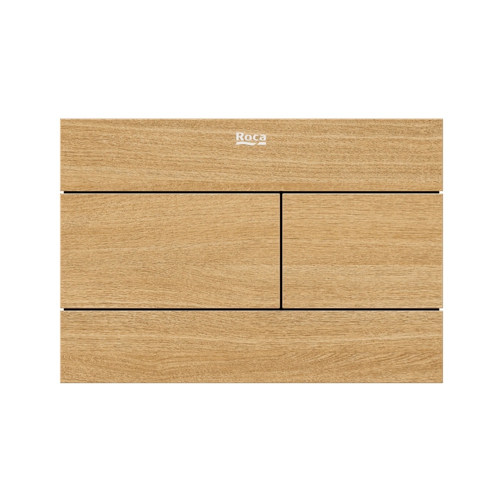 Cut out image of the Roca Duplo S PS2 Wood Oak Dual Flush Plate